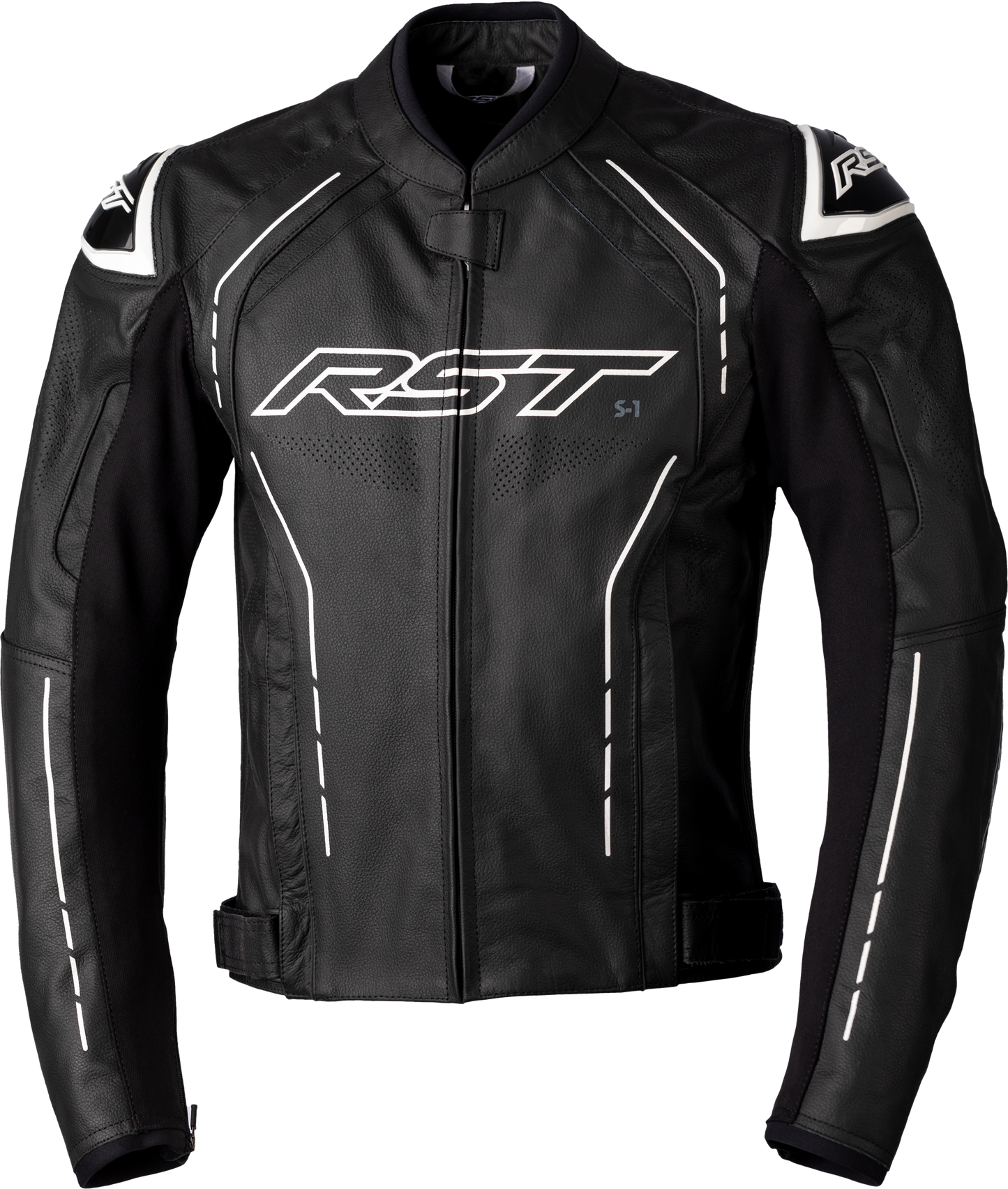 RST S1 Ce Jacket Black/Black/White Leather Sm 556-2977340