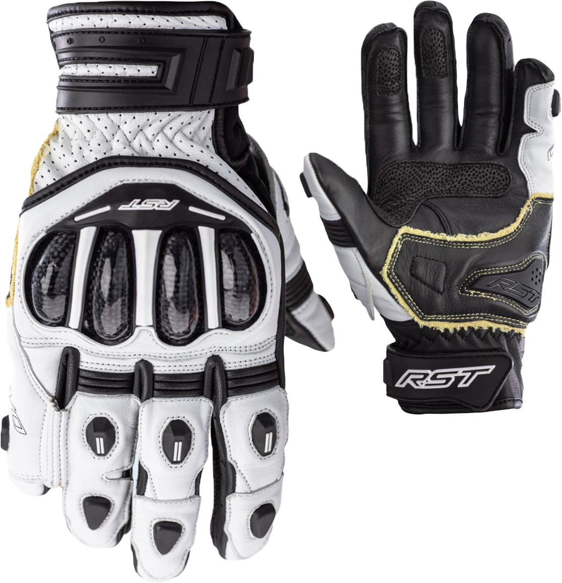 RST Tractech Evo 4 Short Ce Glove White/White/Black Xl 556-2667111