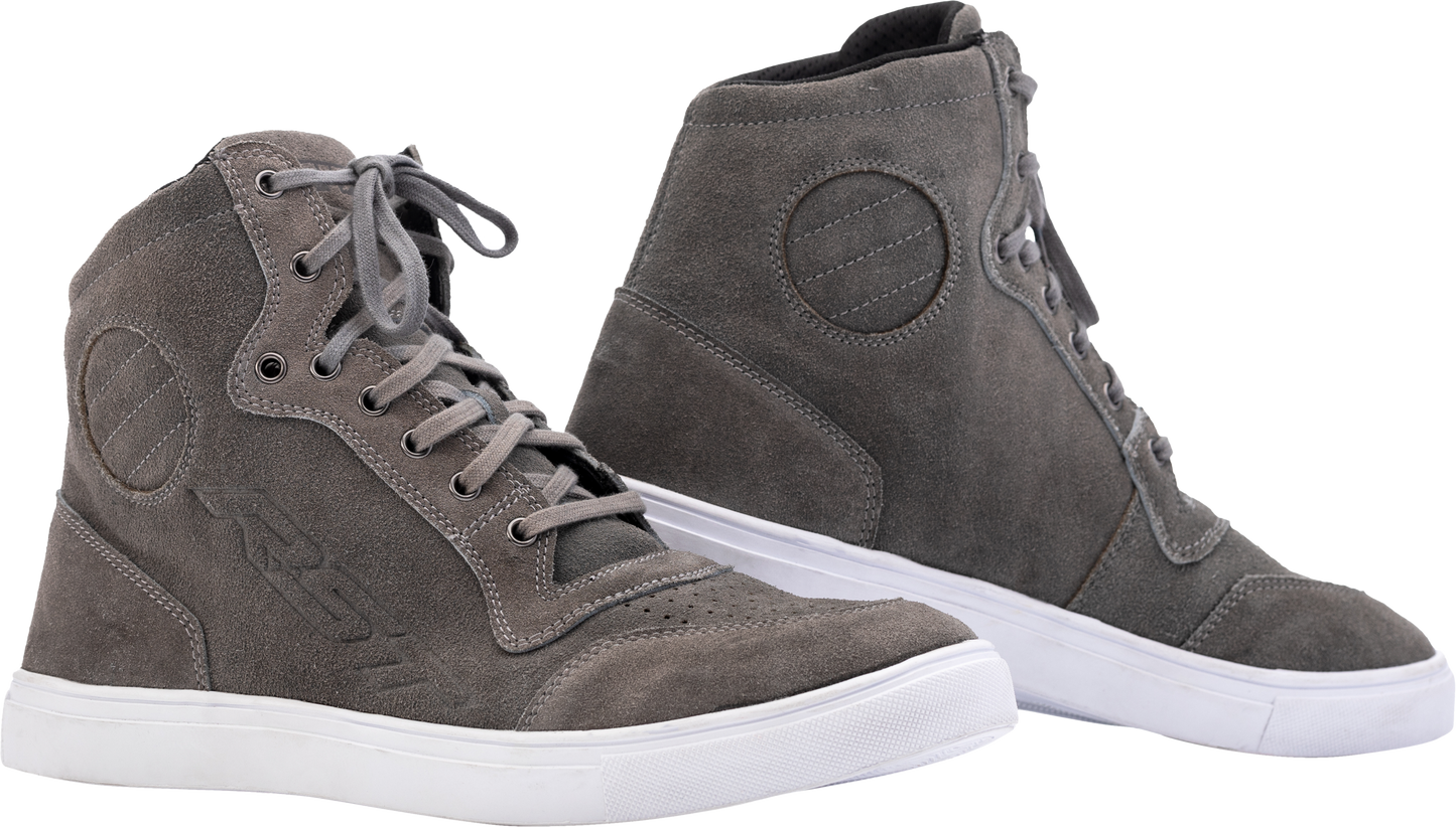 RST Ladies Hitop Moto Sneaker Ce Grey Suede Sz 7 556-3062138