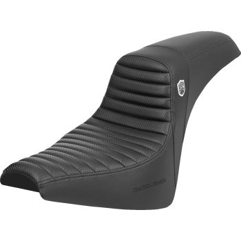 SADDLEMEN Pro Series SDC Performance Seat - w/o Backrest - Tuck-n-Roll/Carbon Fiber - Gripper - FX '18-'24 SC81830T
