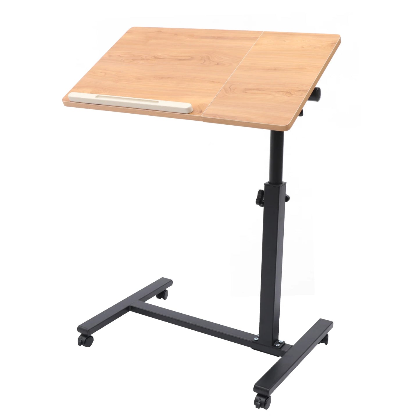 Adjustable 360 Rotating Desk/Tabletop Mobile Stand, Home Office Tray, Rolling Study Table, Computer Workstation