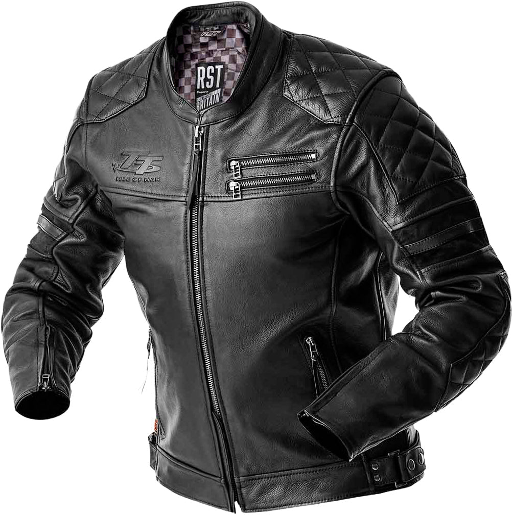 RST Hillberry D3o Jacket Black Leather Sm 556-3639040