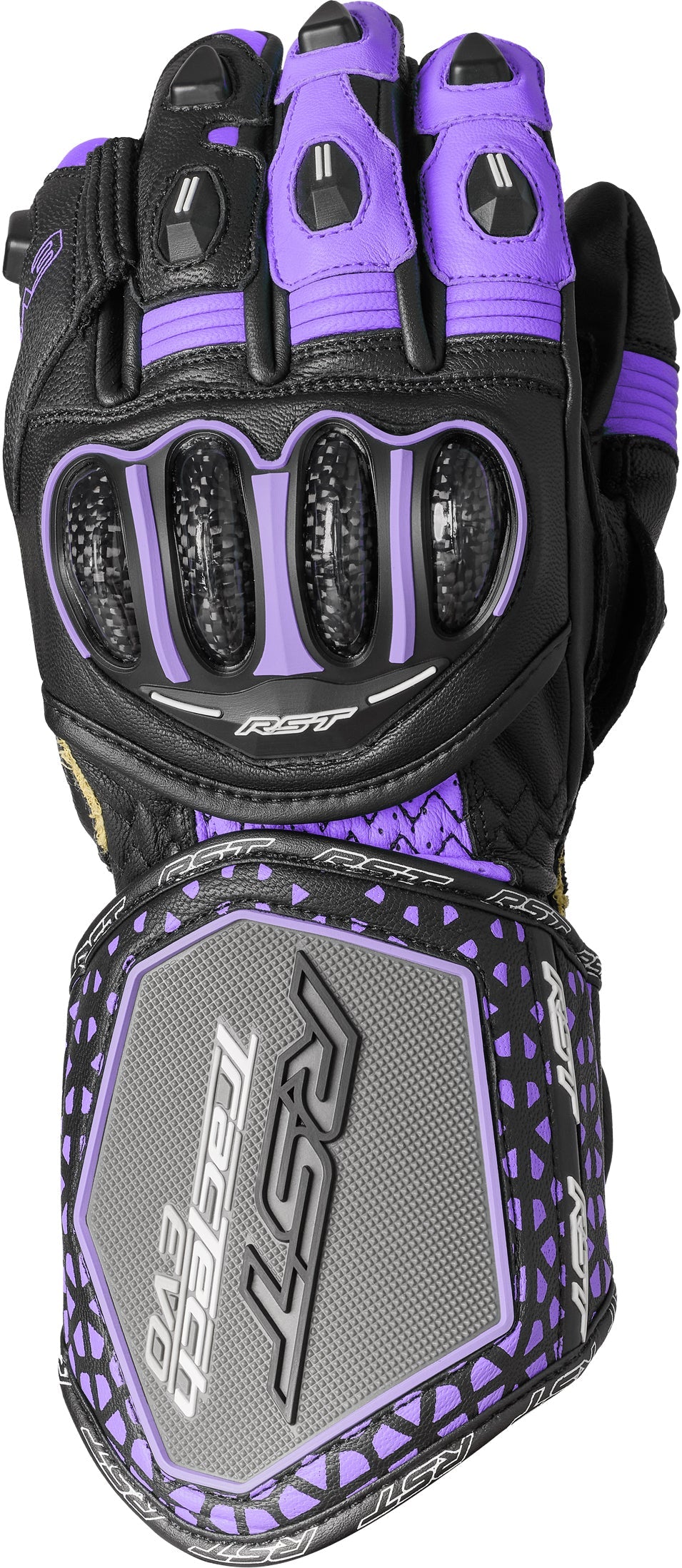 RST Womens Tractech Evo 4 Ce Glove Black/Fushia/Grey Leather Sm 556-3495206