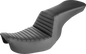 SADDLEMEN Step-Up Seat - Front Tuck-n-Roll - Black - Dyna 806-04-191