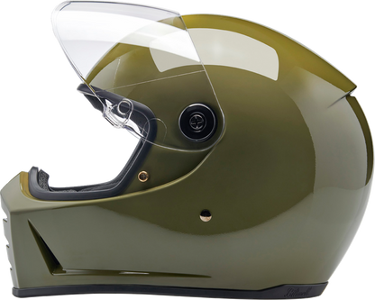 BILTWELL Lane Splitter Helmet - Gloss Olive Green - Small 1004-154-502