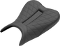 SADDLEMEN Track Seat - Lattice Stitch - Black - Ninja 400 2018-2022 0810-K079