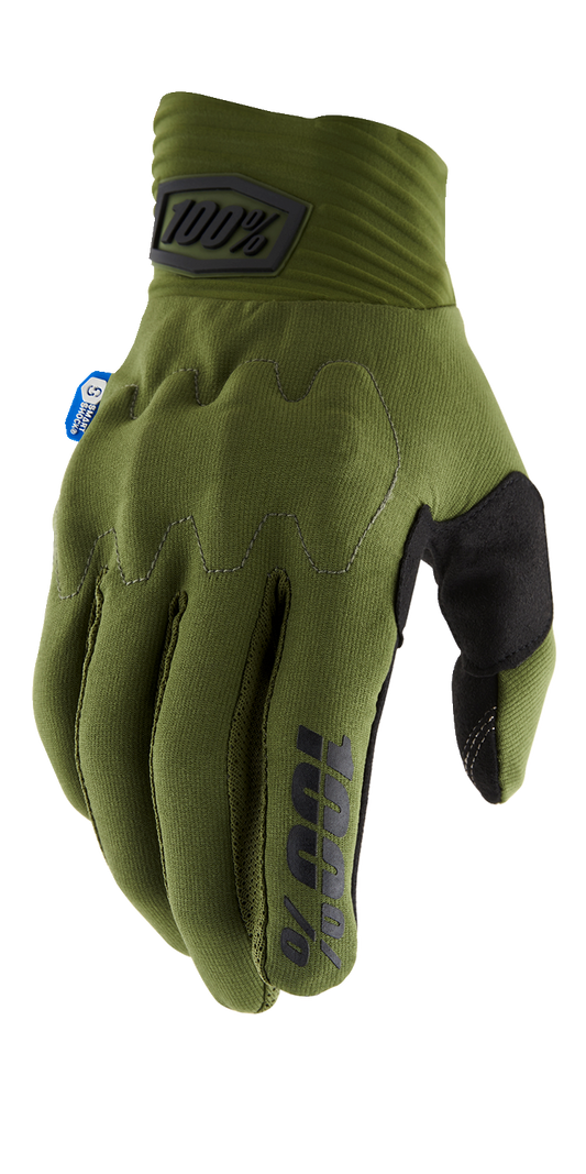 100% Cognito Smart Shock Gloves - Army Green/Black - XL 10014-00028