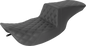 SADDLEMEN Step-Up Seat - Full Lattice Stitch - Black - FLH 897-06-195