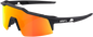 100% Speedcraft XS Sunglasses - Black - Red Mirror 60009-00008