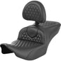 SADDLEMEN Roadsofa™ Seat - with Backrest - Honeycomb - FLTR/FLHX '23-'24 823-07-189B0