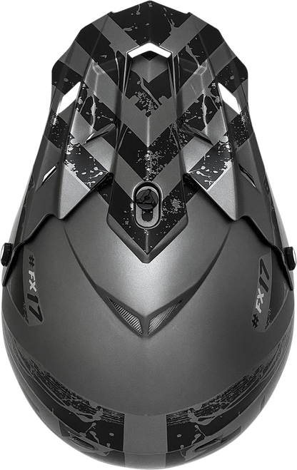 AFX FX-17 Helmet - Attack - Frost Gray/Matte Black - XS 0110-7136