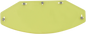 AFX Vintage 5-Snap Shield - Flat - Yellow 0131-0074