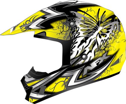 AFX FX-17 Helmet - Butterfly - Matte Yellow - Small 0110-7132