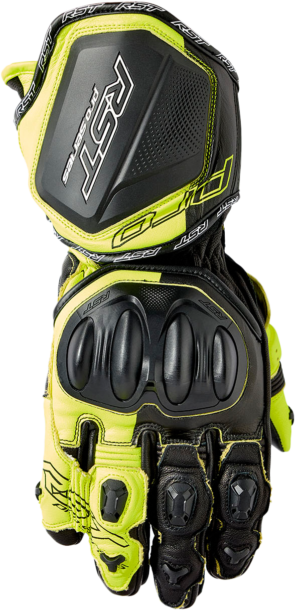 RST Pro Series Gp D3o Gloves Black/Flo Yellow Leather Xl 556-3715411