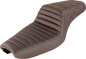 SADDLEMEN Step-Up Seat - Front Tuck-n-Roll/Rear Lattice Stitch - Brown 807-03-176BR