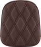 SADDLEMEN Sissy Bar Pad - Lattice Stitched - Brown FL '99-'22 40745