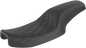SADDLEMEN Profiler Seat - Front Lattice/Rear Smooth - Black - Dyna 891-04-149