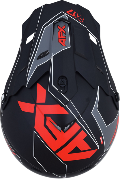 AFX FX-17 Helmet - Aced - Matte Black/Red - Large 0110-6486