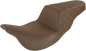 SADDLEMEN Step-Up Seat - Extended Reach - Rear Lattice Stitch - Brown - '08-'23 FL 808-07B-173BREX