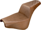 SADDLEMEN Step-Up Seat - Rear Lattice Stitch - Brown 818-30-173BR