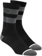 100% Flow Performance Socks - Black/Gray - Large/XL 20049-00003