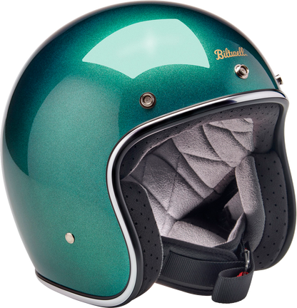 BILTWELL Bonanza Helmet - Metallic Catalina Green - Large 1001-358-204