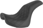 SADDLEMEN Profiler Seat - Front Lattice/Rear Smooth - Black - FXSTD 800-02-149