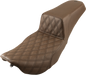 SADDLEMEN Step-Up Seat - Front Lattice Stitch - Brown 897-06-172BR