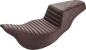 SADDLEMEN Step-Up Seat - Extended Reach - Front Tuck-n-Roll/Rear Lattice Stitch - Brown - FL '08-'23 808-07B-176BREX