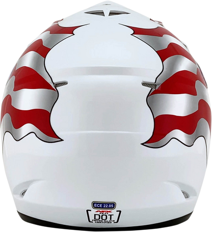 AFX FX-17 Helmet - Flag - White - XL 0110-2378