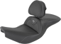 SADDLEMEN Heated Roadsofa Seat - Carbon Fiber - Includes Backrest - Black - Indian I14-07-185BRHCT