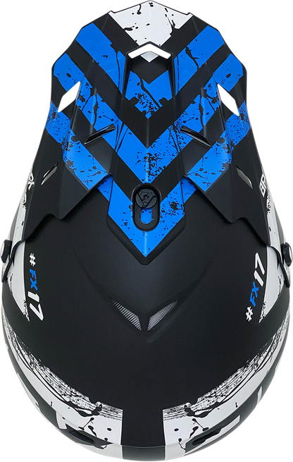 AFX FX-17 Helmet - Attack - Matte Blue/Black - Small 0110-7161