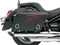 SADDLEMEN Flame Saddlebag - Orange - Medium X021-05-0406