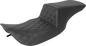 SADDLEMEN Step-Up Seat - Front Lattice Stitch - Black - FLH 897-06-192