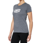100% Women's Icon T-Shirt - Heather Gray - Large 20002-00006