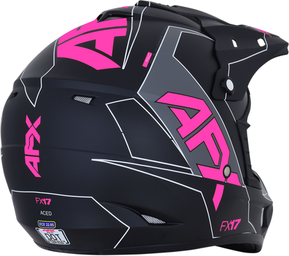 AFX FX-17 Helmet - Aced - Matte Black/Pink - Medium 0110-6511