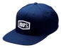 100% Icon Snapback Hat - Navy - One Size 20044-00005