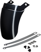 SHOW CHROME Front Fender Extension - Black - Tapered 52-749BK