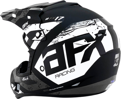AFX FX-17 Helmet - Attack - Matte Black/Silver - XS 0110-7142