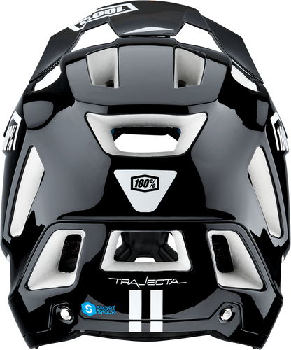 100% Trajecta Helmet - Fidlock - Black/White - Large 80003-00007