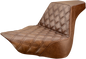 SADDLEMEN Step-Up Seat - Front Lattice Stitch - Brown 818-27-172BR