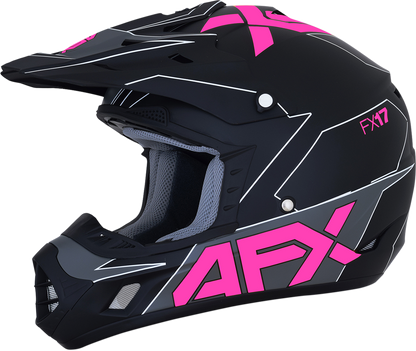 AFX FX-17 Helmet - Aced - Matte Black/Pink - XL 0110-6513