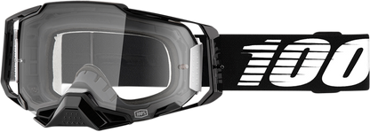 100% Armega Goggles - Black - Clear 50004-00001