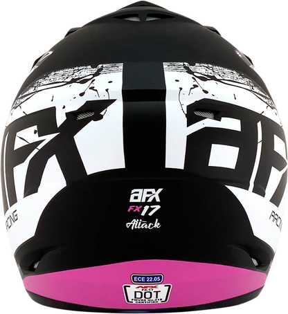 AFX FX-17 Helmet - Attack - Matte Black/Hi-Vis Yellow - Large 0110-7175