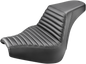 SADDLEMEN Step-Up Seat - Front Tuck-n-Roll - Black - FXBR/S 818-31-171
