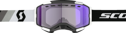 SCOTT Fury Snow Cross Goggle - Premium Black/White - Light Sensitive Blue Chrome 278604-7702307