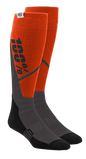 100% Torque Comfort Moto Socks - Orange/Charcoal - Large/XL 20053-00008