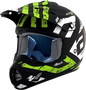 AFX FX-17Y Helmet - Attack - Matte Black/Green - Large 0111-1419