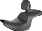 SADDLEMEN RoadSofa Seat - with Backrest - Black w/ Black Stitching - GL1800 '18-'23 H18-07-187BR