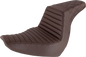 SADDLEMEN Step-Up Seat - Front Tuck-n-Roll/Rear Lattice Stitch - Brown 818-29-176BR